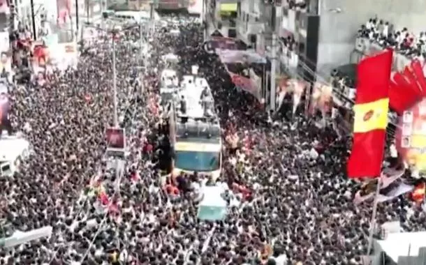 Comício em Tamil Nadu, na Índia