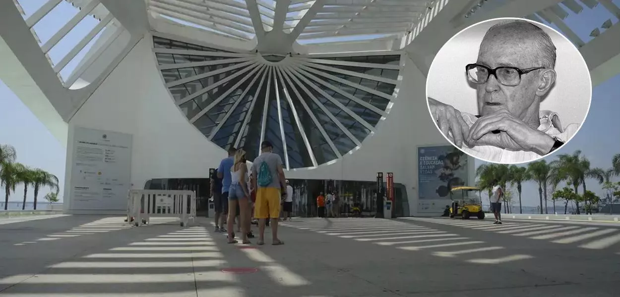 Museu do Amanhã e o poeta Carlos Drummond de Andrade