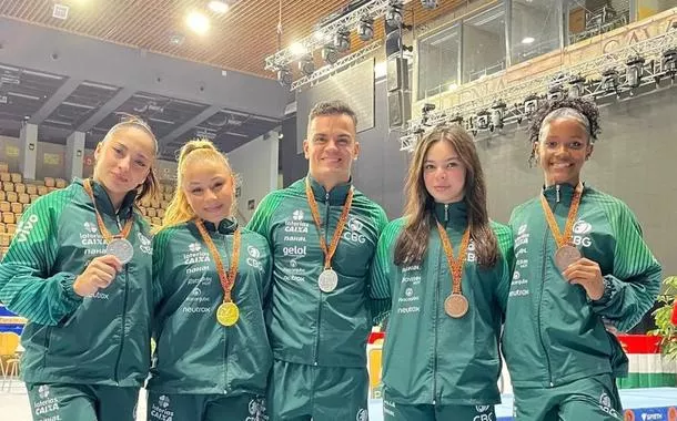 Ginastas brasileiros fecham competição na Hungria com cinco pódios
