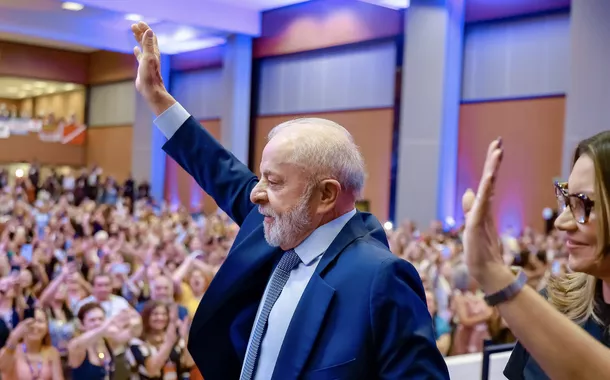 O presidente Luiz Inácio Lula da Silva e a primeira-dama Rosângela Lula da Silva, a Janja, na cerimônia de abertura da 5ª Conferência Nacional de Políticas para as Mulheres, em Brasília-DF - 29 de setembro de 2025