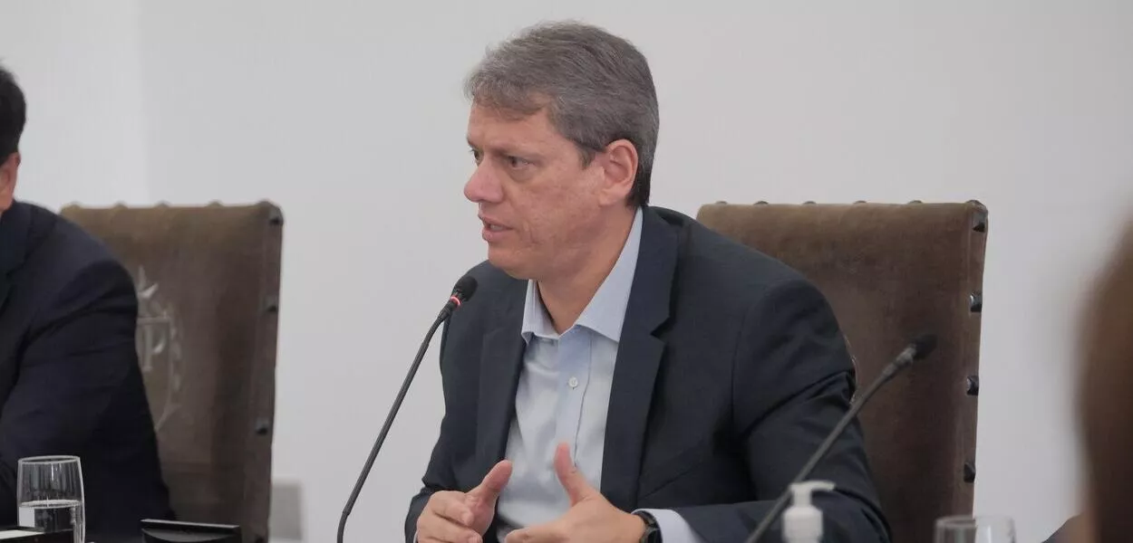 O governador de São Paulo, Tarcísio de Freitas