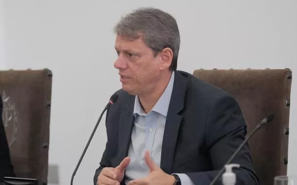 O governador de São Paulo, Tarcísio de Freitas