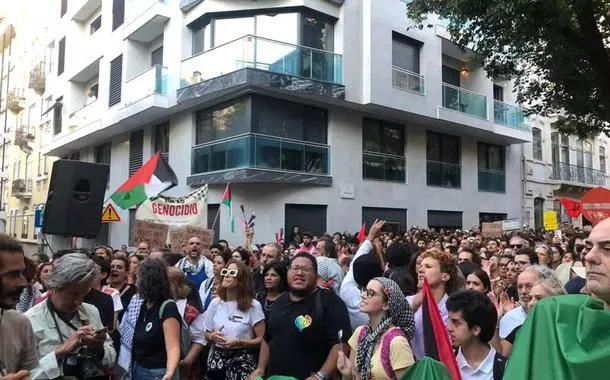 Ato pró-Palestina em Portugal