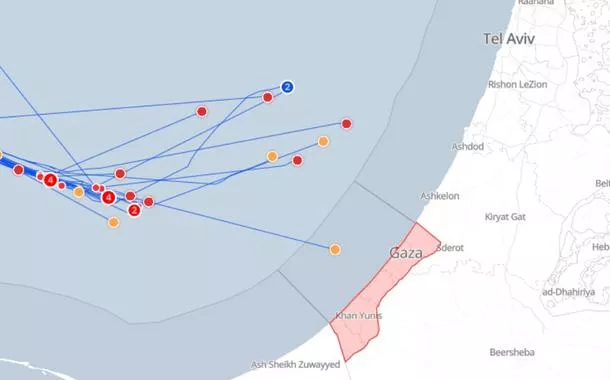 O barco Mikeno é o que mais se aproximou de Gaza, chegando a romper o bloqueio israelense das águas palestinas