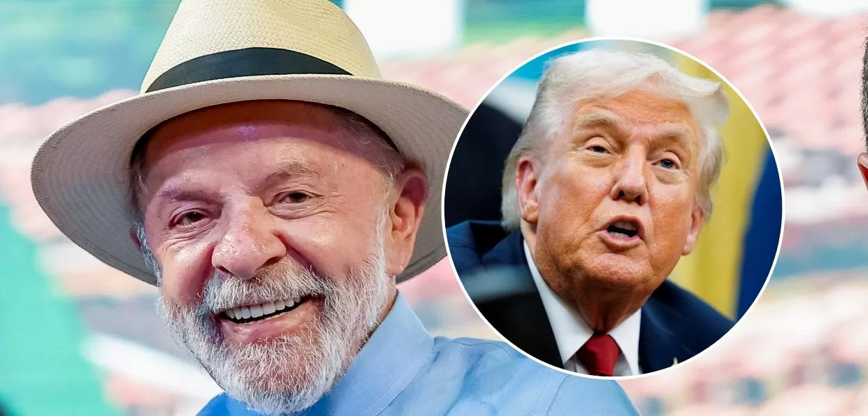 Presidente do Brasil, Luiz Inácio Lula da Silva, e o presidente dos EUA, Donald Trump