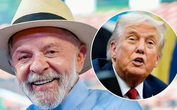 Presidente do Brasil, Luiz Inácio Lula da Silva, e o presidente dos EUA, Donald Trump
