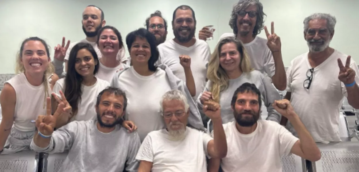 Ativistas brasileiros da Flotilha Global Sumud