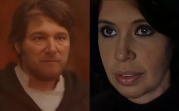 Javier Milei e Cristina Kirchner em paródia de Star Wars