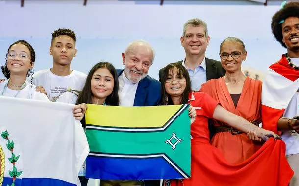 Presidente Luiz Inácio Lula da Silva durante a "VI Conferência Nacional Infantojuvenil pelo Meio Ambiente (CNIJMA)", no Centro Técnico Educacional da CNTI, Luziânia-GO - 08/10/2025