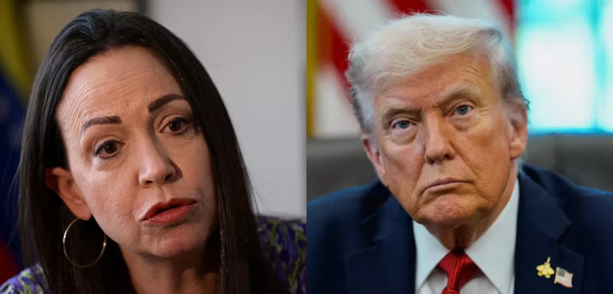 María Corina Machado e Donald Trump