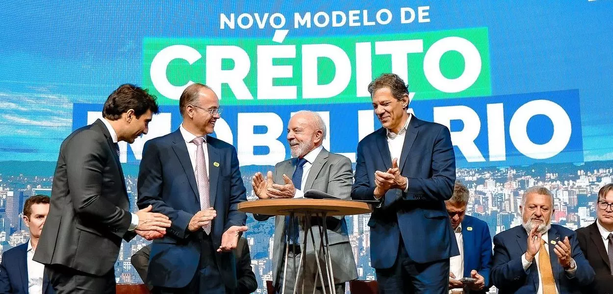 Presidente da República, Luiz Inácio Lula da Silva, durante cerimônia de lançamento de novo modelo de crédito imobiliário