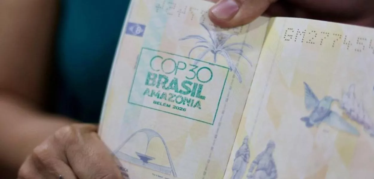 Carimbo de passaporte em alusão à COP30