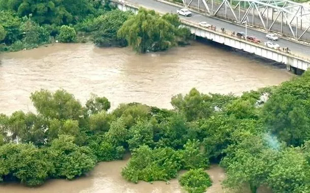 Vista aérea da inundação em Veracruz, México - 09/10/2025