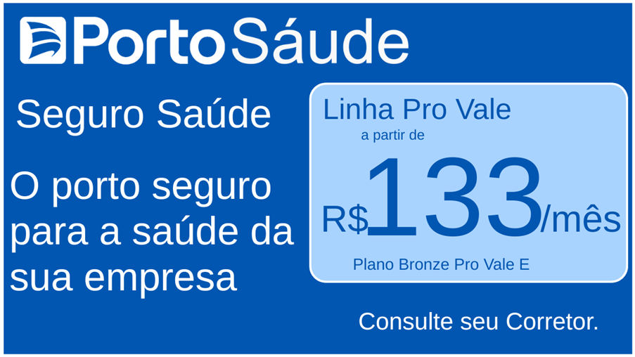 Porto Saúde São José dos Campos Tem plano a partir de R$133 para famílias, MEIs e pequenas empresas