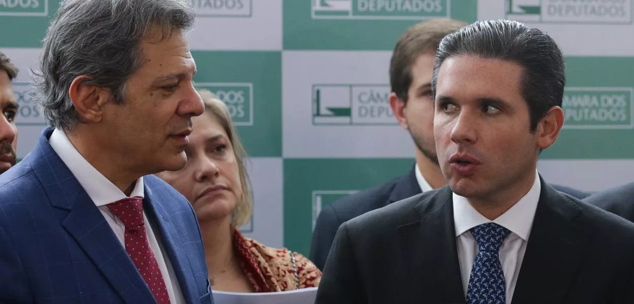 Brasília (DF) - 05/02/2025 - O ministro da Fazenda, Fernando Haddad, durante coletiva após reunião com o presidente da Câmara dos Deputados, Hugo Motta