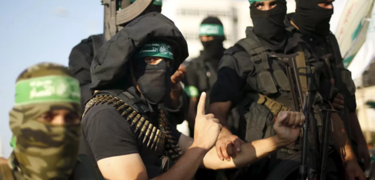 Militantes do movimento palestino Hamas