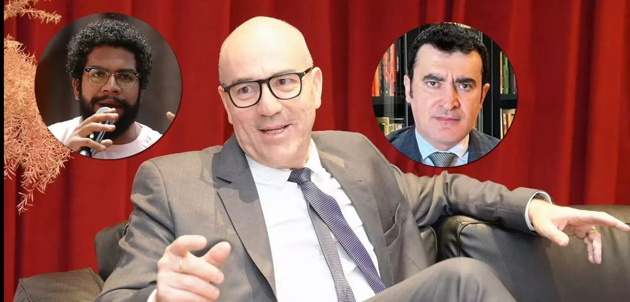 Leonardo Attuch foi processado por Jones Manoel (esq.) após defender Alysson Mascaro (dir)