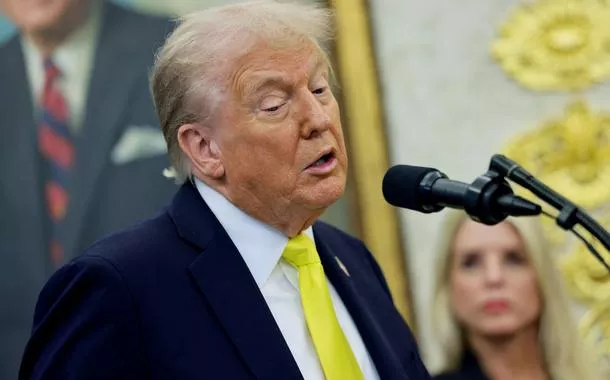 O presidente dos EUA, Donald Trump, na Casa Branca - 15/10/2025 