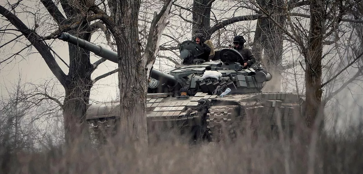 Tanque ucraniano na região de Donbas
08/04/2023