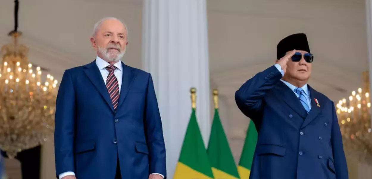 Lula e o presidente indonésio, Prabowo Subianto