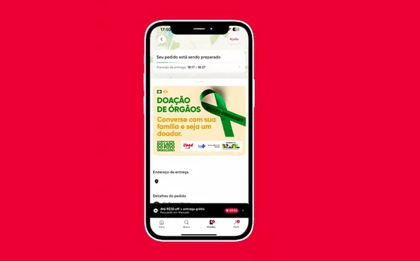Ministério da Saúde e Ifood lançam campanha para estimular a doação de órgãos no Brasil