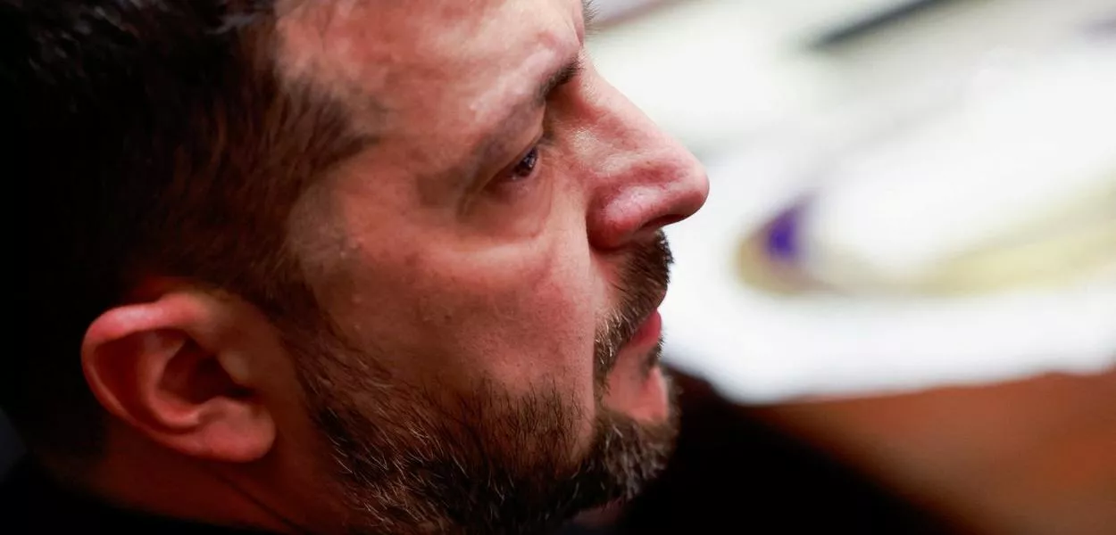 O presidente ucraniano, Volodymyr Zelensky, em Washington, D.C., EUA - 17/10/2025   