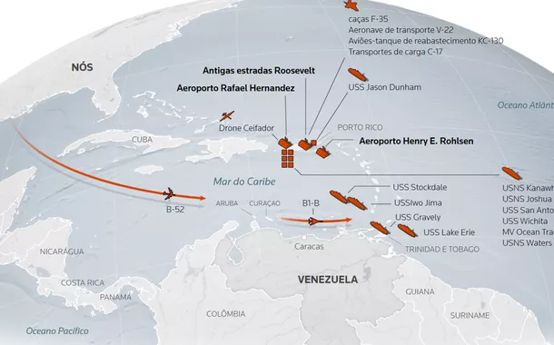 EUA reativam base militar no Caribe em preparação para ações contra a Venezuela