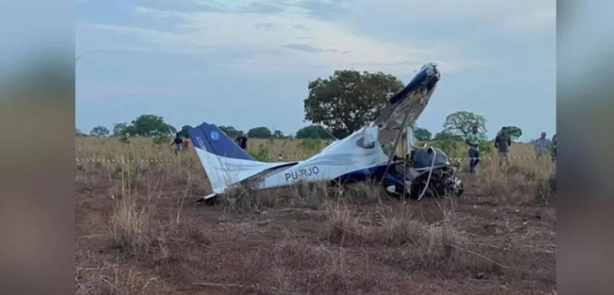 Destroços do avião