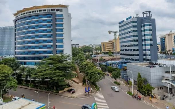 Vista geral das ruas de Kigali, Ruanda
