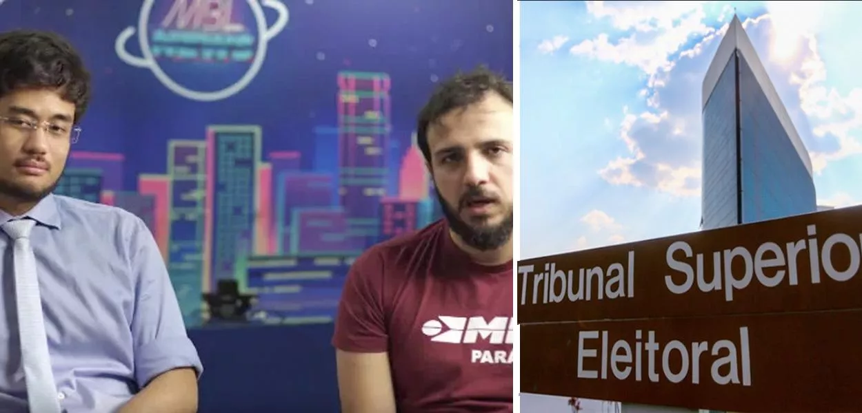 Kim Kataguiri e Renan Santos, cofundadores do MBL, e o TSE