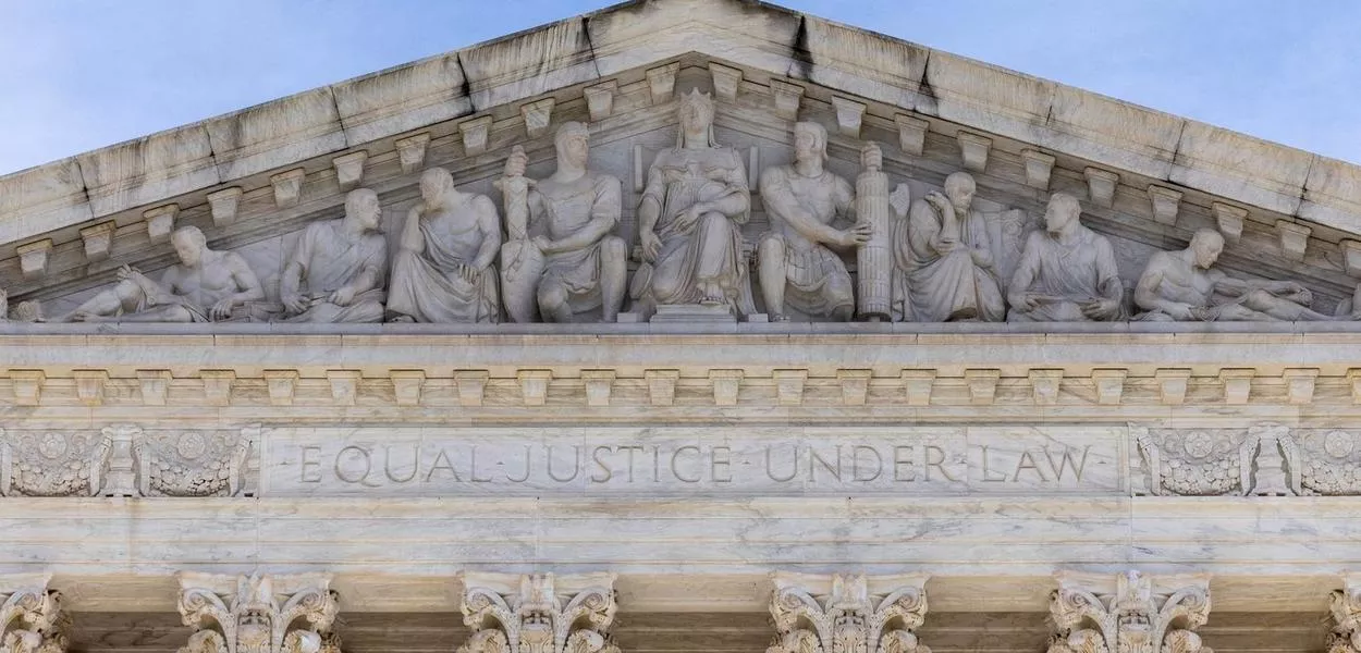 Vista da Suprema Corte dos Estados Unidos, em Washington, D.C., EUA - 8 de fevereiro de 2024