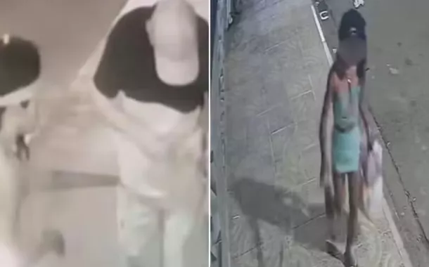 Suspeito de matar idoso usava vestido azul e uma peruca preta em São Vicente