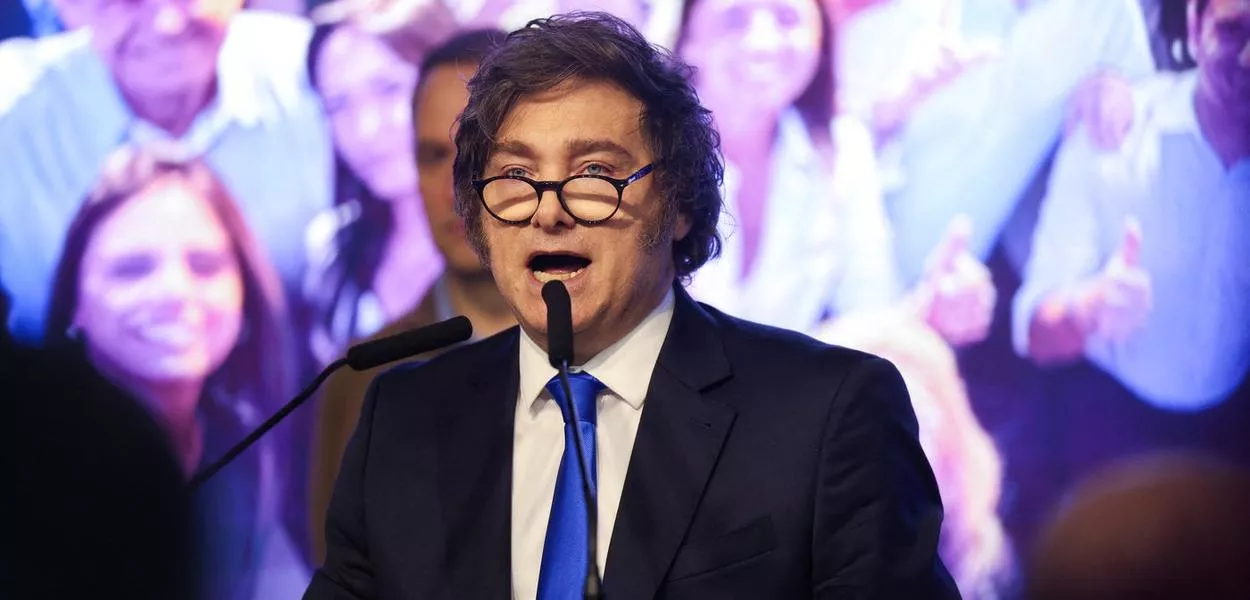 O presidente da Argentina, Javier Milei, em Buenos Aires - 26/10/2025