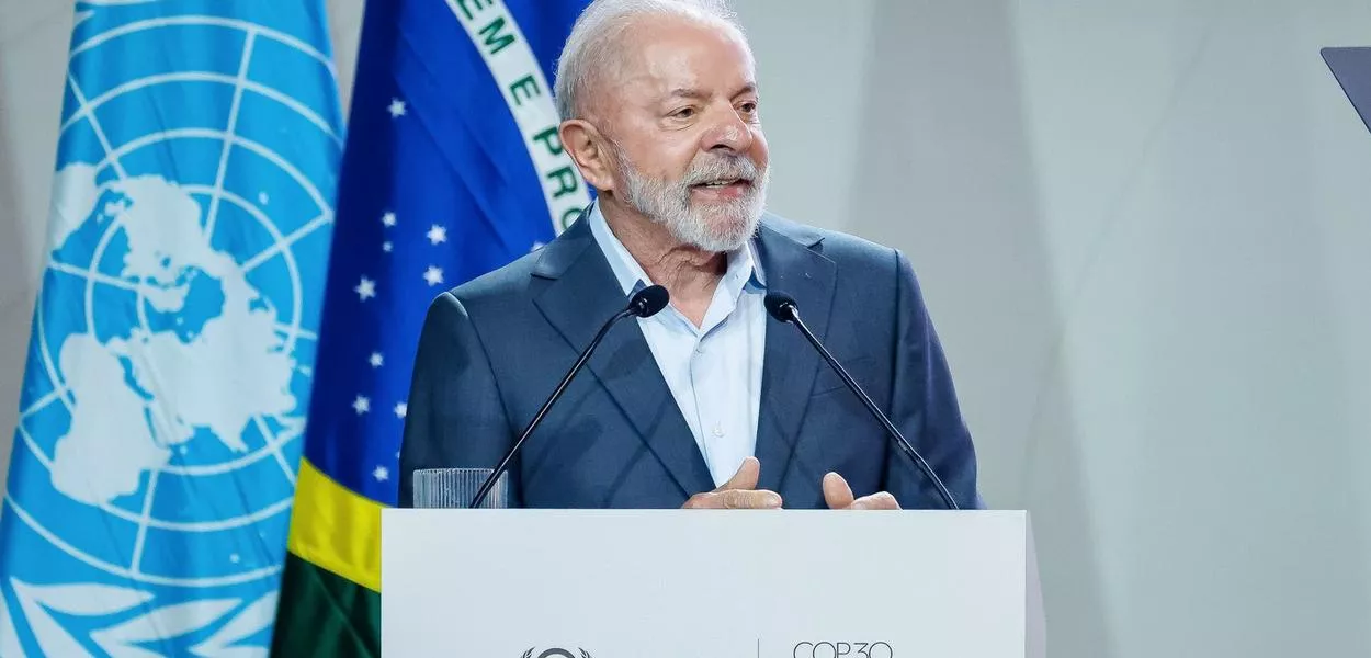 Pesidente Lula durante a abertura da COP30