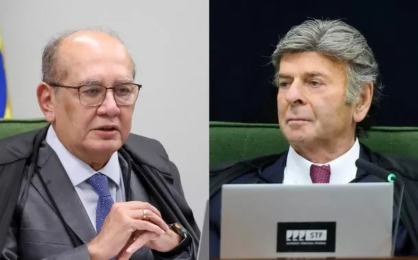Gilmar Mendes e Luiz Fux em sessão da Segunda Turma do STF