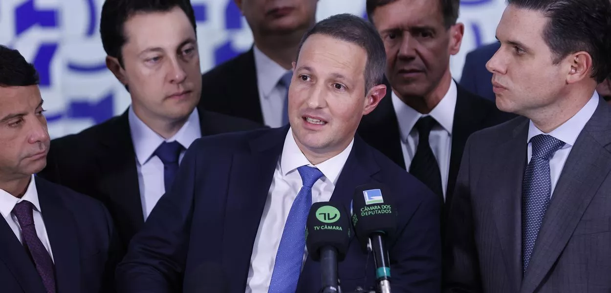 Guilherme Derrite em coletiva de imprensa na Câmara dos Deputados - 11/11/2025