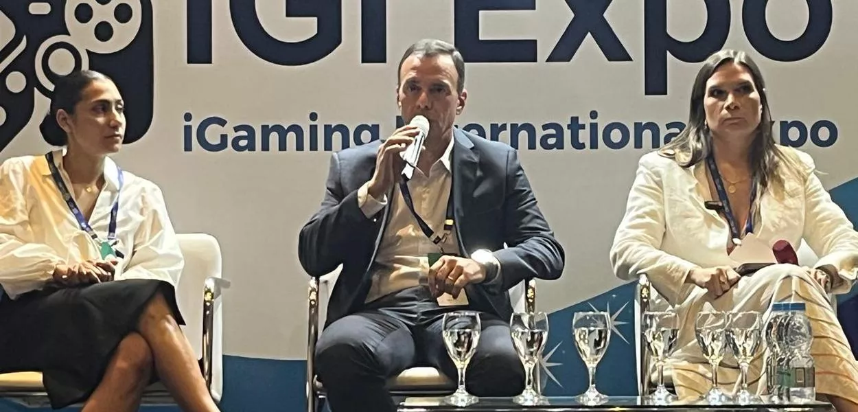 O presidente da Associação Nacional de Jogos e Loterias (ANJL), Plinio Lemos Jorge, durante participação na iGaming e Gamer International Expo – iGi Expo Brasil 2025