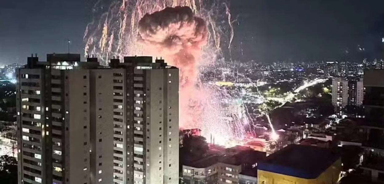 Segundo moradores, o impacto quebrou vidros de vários apartamentos num prédio que fica próximo ao local da explosão