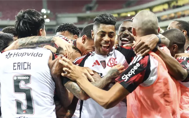 Jogadores do Flamengo celebram vitória