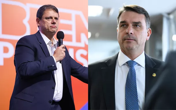 Tarcísio de Freitas e Flávio Bolsonaro