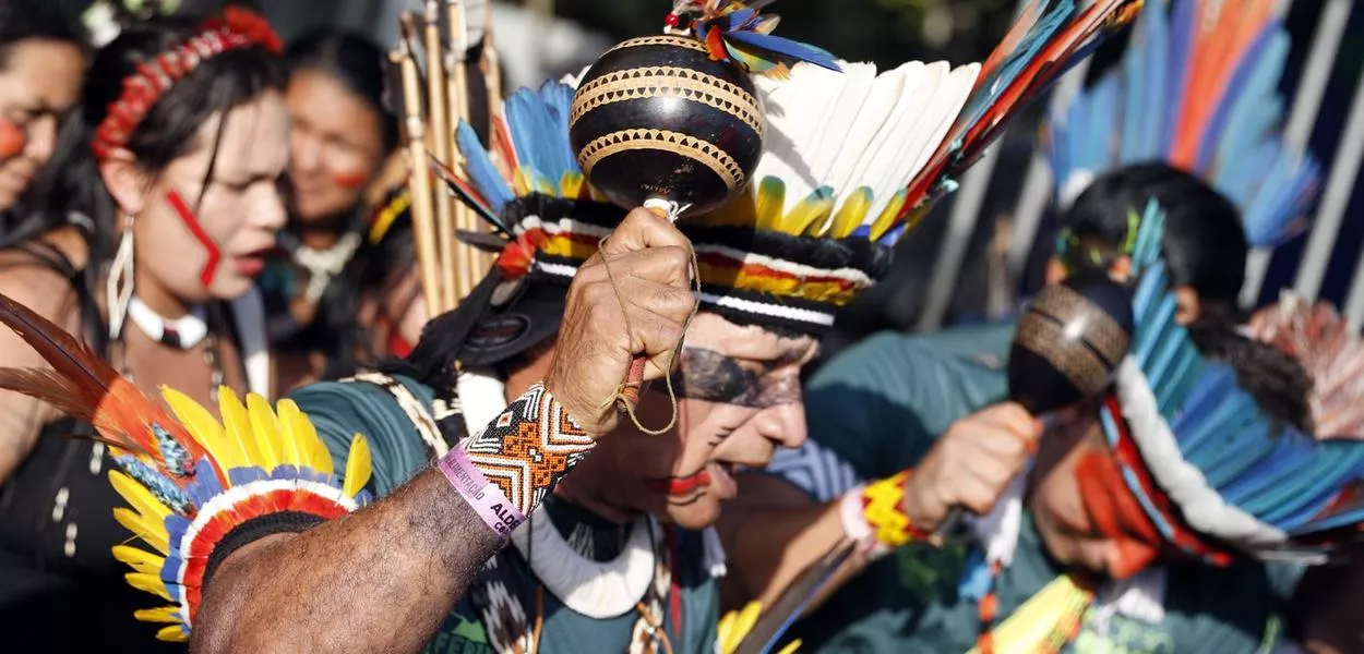 Belém (PA) - 17/11/2025 - Marcha Global dos Povos Indígenas