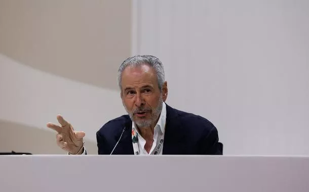 O presidente da COP30, André Corrêa do Lago fala em coletiva de imprensa de balanço final do dia de hoje na COP30