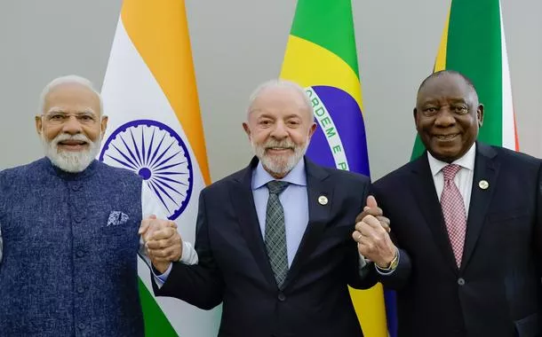 Narendra Modi, Lula e Cyril Ramaphosa