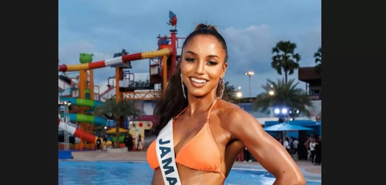 Gabrielle Henry sofreu a queda na terça-feira (18/11), durante uma das apresentações do Miss Universo.