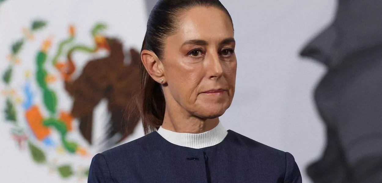 A presidente do México, Claudia Sheinbaum, durante entrevista coletiva na Cidade do México - 03/11/2025