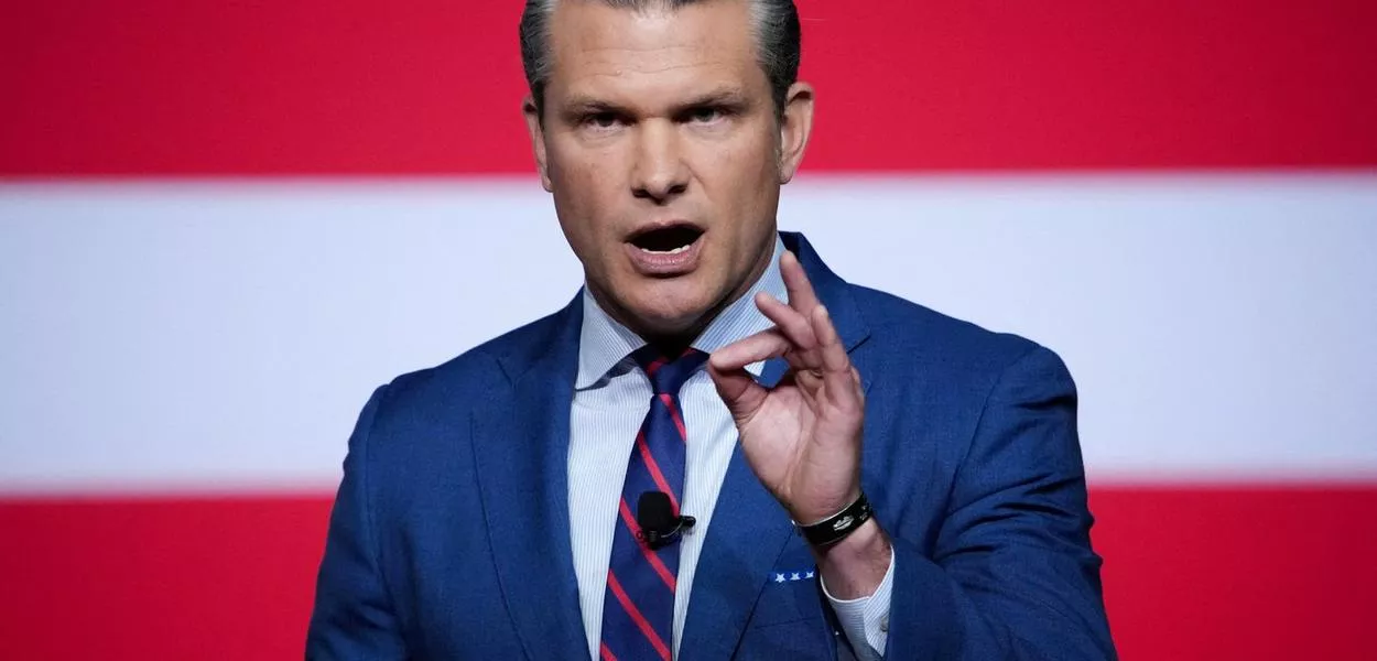 O secretário de Defesa dos EUA, Pete Hegseth