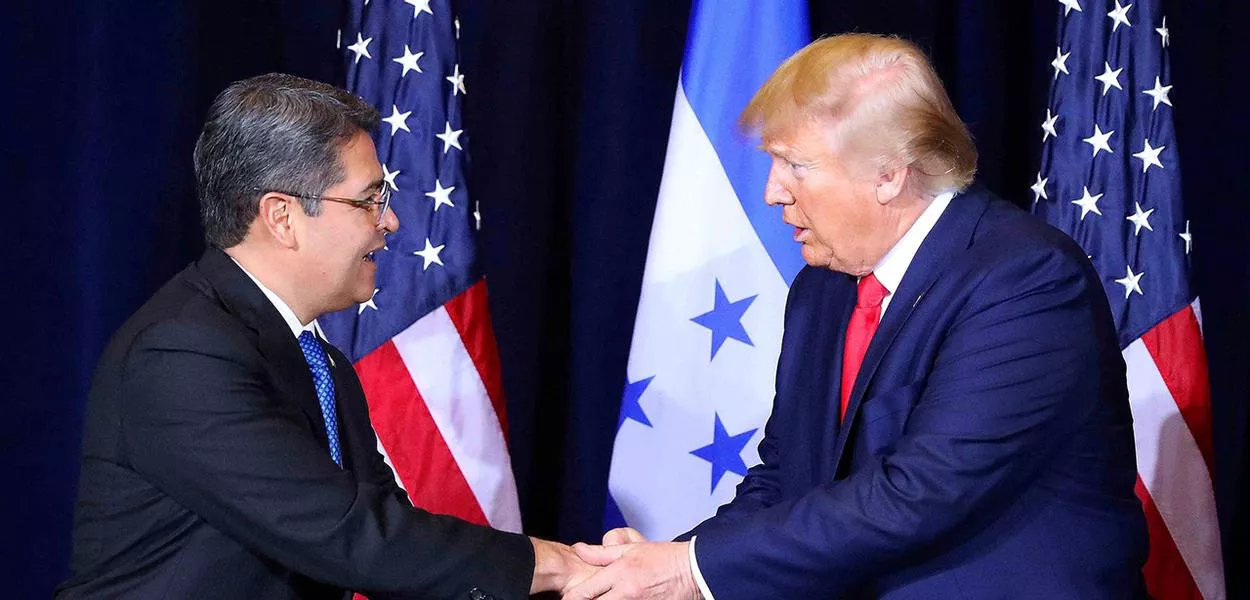 Juan Orlando Hernandez e Donald Trump