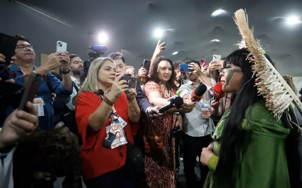 Luciana Oliveira, na cobertura da COP30