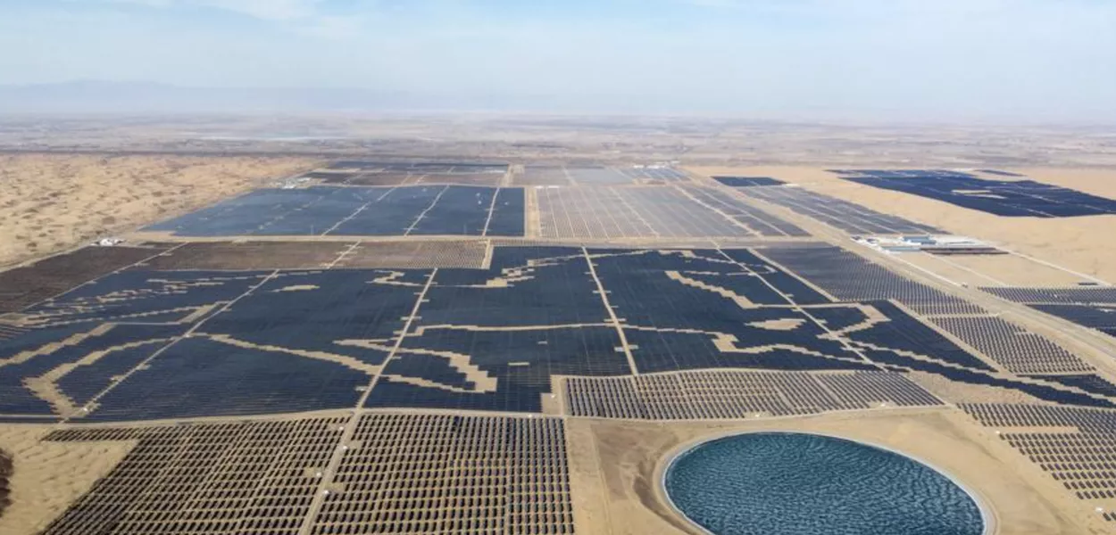 Projeto fotovoltaico em Ordos, na China