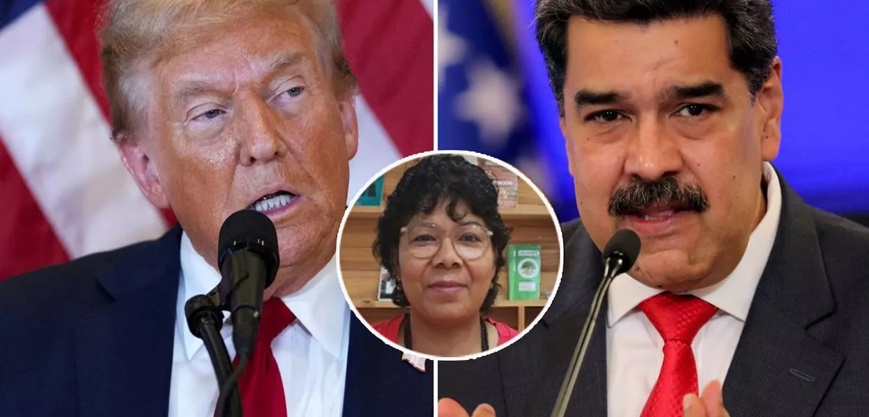 Donald Trump, Rosana Fernandes e Nicolás Maduro